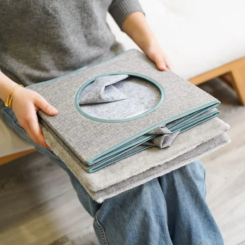 

Folding Cat Cube House Double Layer Kitty Nap Bed Condo Pet Dog Anti-scratch Mat