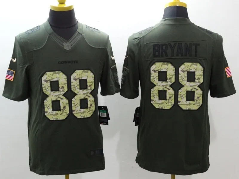 Сшитые мужские футболки Dallas#88 Dez Bryant Game color Rush - Цвет: AS PICTURE