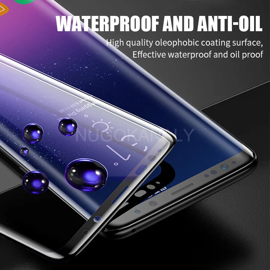 20D полное покрытие с изогнутыми краями закаленное стекло для Samsung Galaxy S10 S10e S9 S8 Note 10