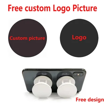 

20-500pcs Custom Product Free Printing circle mobile phone folding stretch airbag bracket Phone Holder