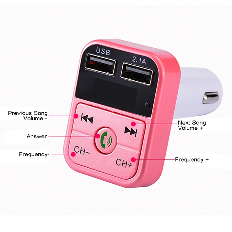B2 Автомобильный Bluetooth MP3 плеер Hands-free fm-передатчик двойной usb зарядка ЖК-экран беспроводной автомобильный аудио комплект адаптер