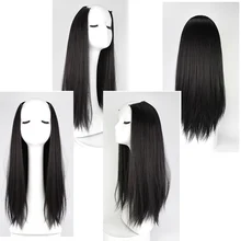 AIYEE 5 клипс прямые волосы на клипсах для наращивания, синтетические волосы для наращивания, синтетические волосы для выпадения на бедра, 24 дюйма