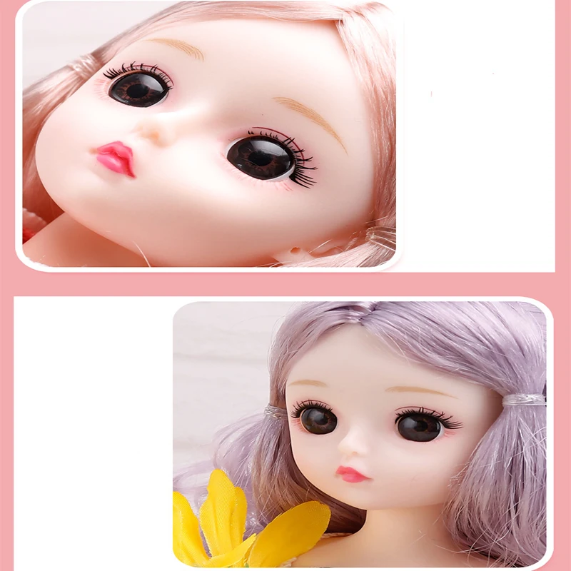 Poupée BJD pour filles, 30cm, 18 articulations mobiles, maquillage, robe à la mode, cheveux longs, jouets, cadeau pour enfants