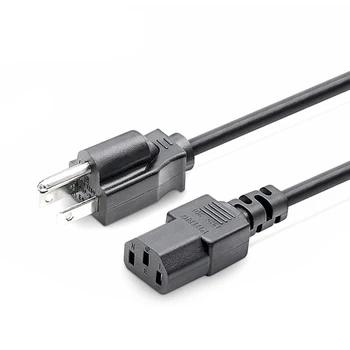 

US standard power cord1.8 American standard suffix three holes 3X0.824 square copper core 1.8 meters desktop computer power cord