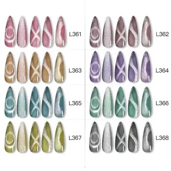 

For ROSALIND Crack Nail Gel Burst Crack Glue Set 8 Colors Magic Cracking Nail Polish Leopard Gel Cracking Glue 8PCS 5ML