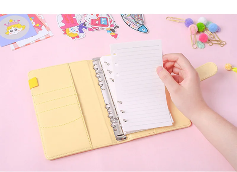 Корейский Блокнот Binder Bullet Journal Set A6 спиральный органайзер для планирования мероприятий сетка записная книжка DIY девушка план путешествия 6 кольцо руководство