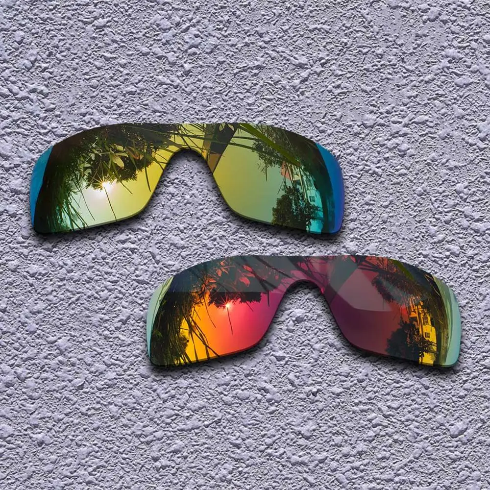 2 пары поляризованных сменных линз для солнцезащитных очков Oakley Batwolf-несколько вариантов - Цвет линз: Golden-Purple Red
