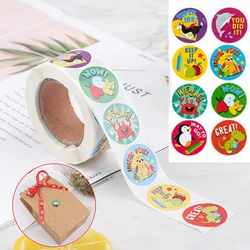 500 Pcs/rolls Stickers Round Animal Seal Label Handmade Scrapbooking Envelope Stationery Sticker
