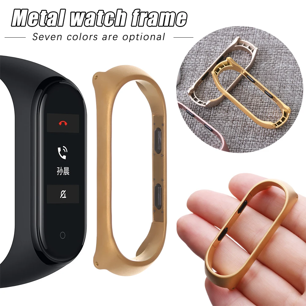 Металлическая защитная рамка аксессуары для часов чехол Xiaomi Mi Band 3 4 корпус из