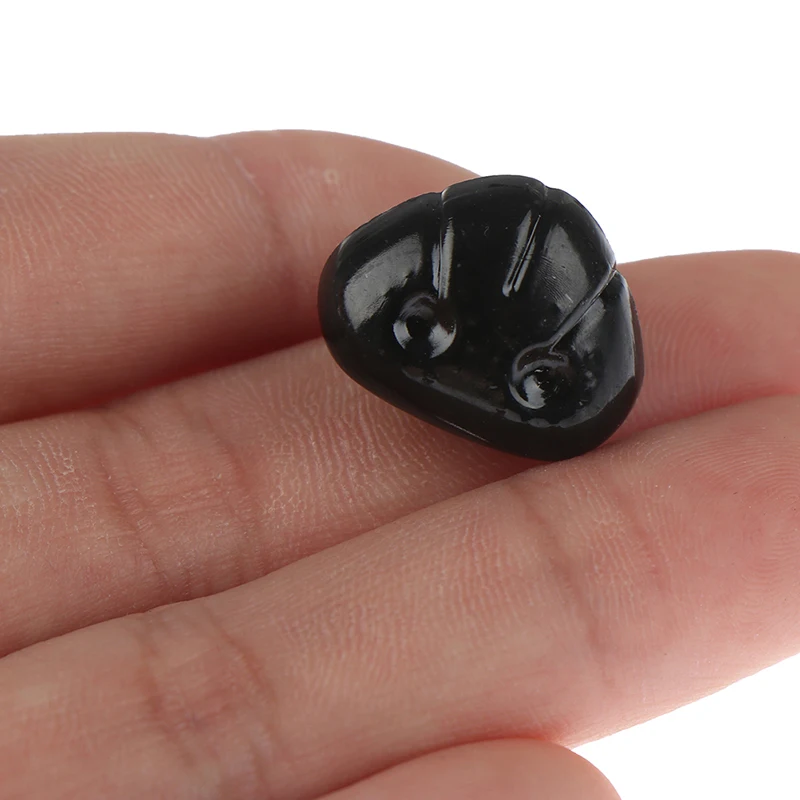 Doll Accessories 10Pcs/bag Black Oval Ellipse Oblong Doll Safety Nose Eyes for Bear Stuffed Toys Snap Animal with Plug Washers DIY Craft