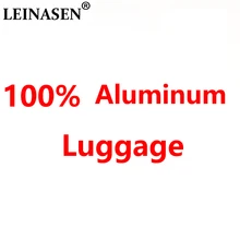 LEINASEN 2" 24" 2" дюймов Алюминиевый Чемодан На Колесиках бизнес чемодан для путешествий алюминиевый Прядильщик сумка на колесиках