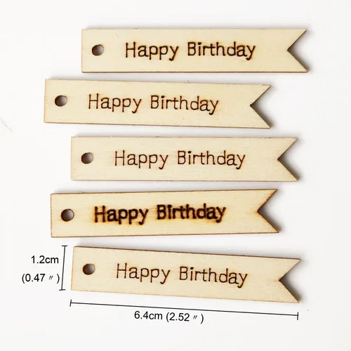 Happy Birthday 20 шт деревенские деревянные бирки спасибо ласточкин хвост формы деревянные подарочные бирки Свадебная вечеринка Сувениры ручной работы с днем рождения этикетки подарки метки - Цвет: Happy Birthday