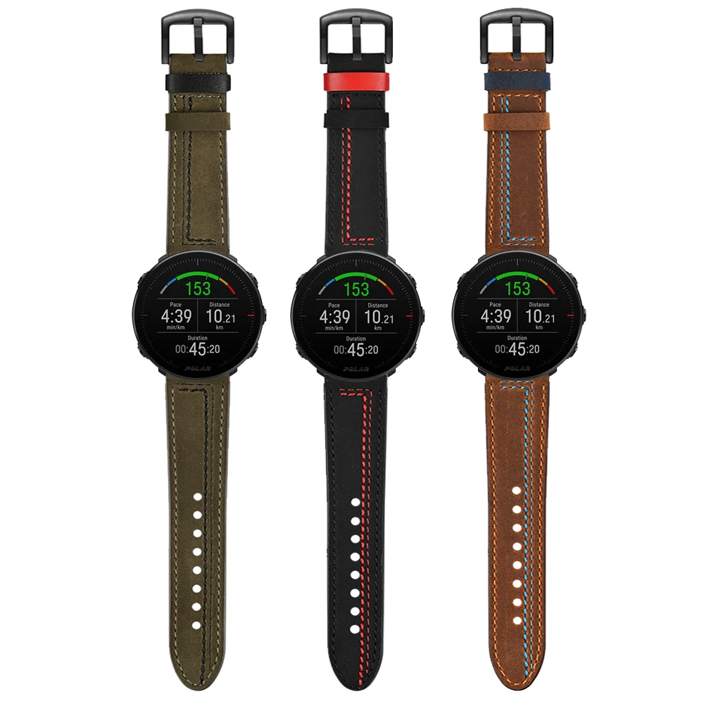 

For Leather 20mm 22mm Band POLAR IGNITE Wrist Strap for POLAR Vantage M Smart Watch Replacement Bracelet Watchband