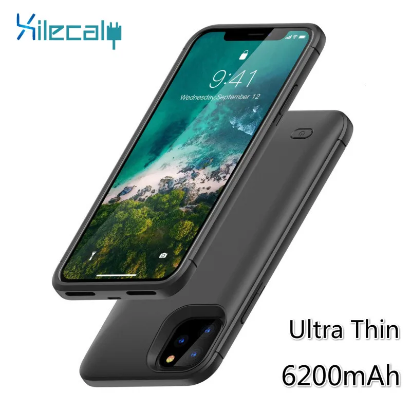 5200/6200 мАч чехол для батареи iPhone 11 Pro внешний аккумулятор зарядное устройство Max