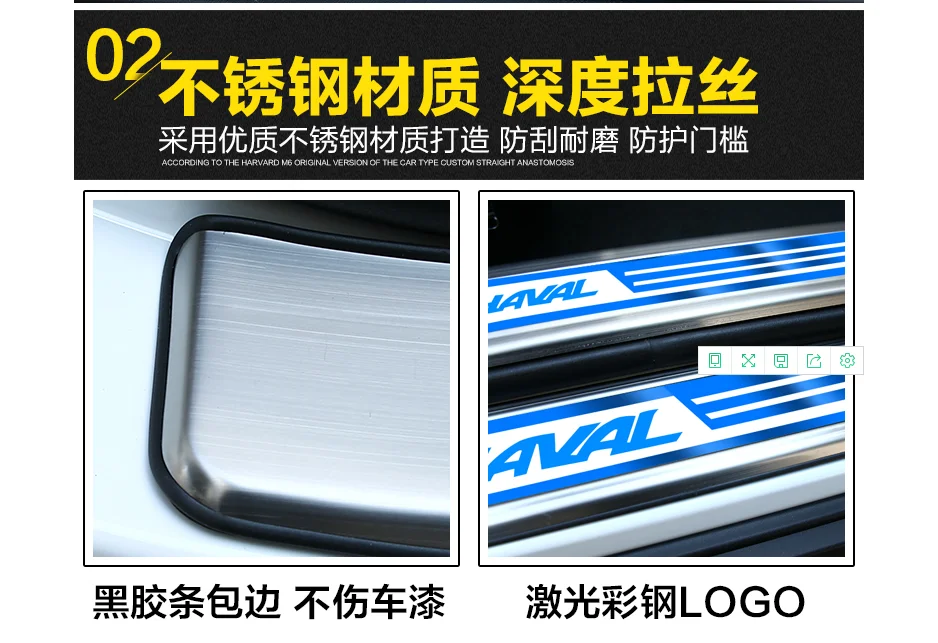 Для Haval H6 спортивные 4 шт./компл. высококачественная нержавеющая сталь порога Обложка Добро пожаловать педали отделки салона автомобиля-Средства для укладки волос
