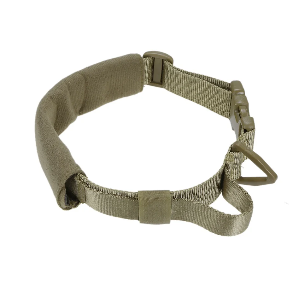 Tactic Hunt Dog Collar Nylon Quick Release Buckle Adjustable Collars with Control Handle for Dog Training Pet Accessories - Цвет: khaki