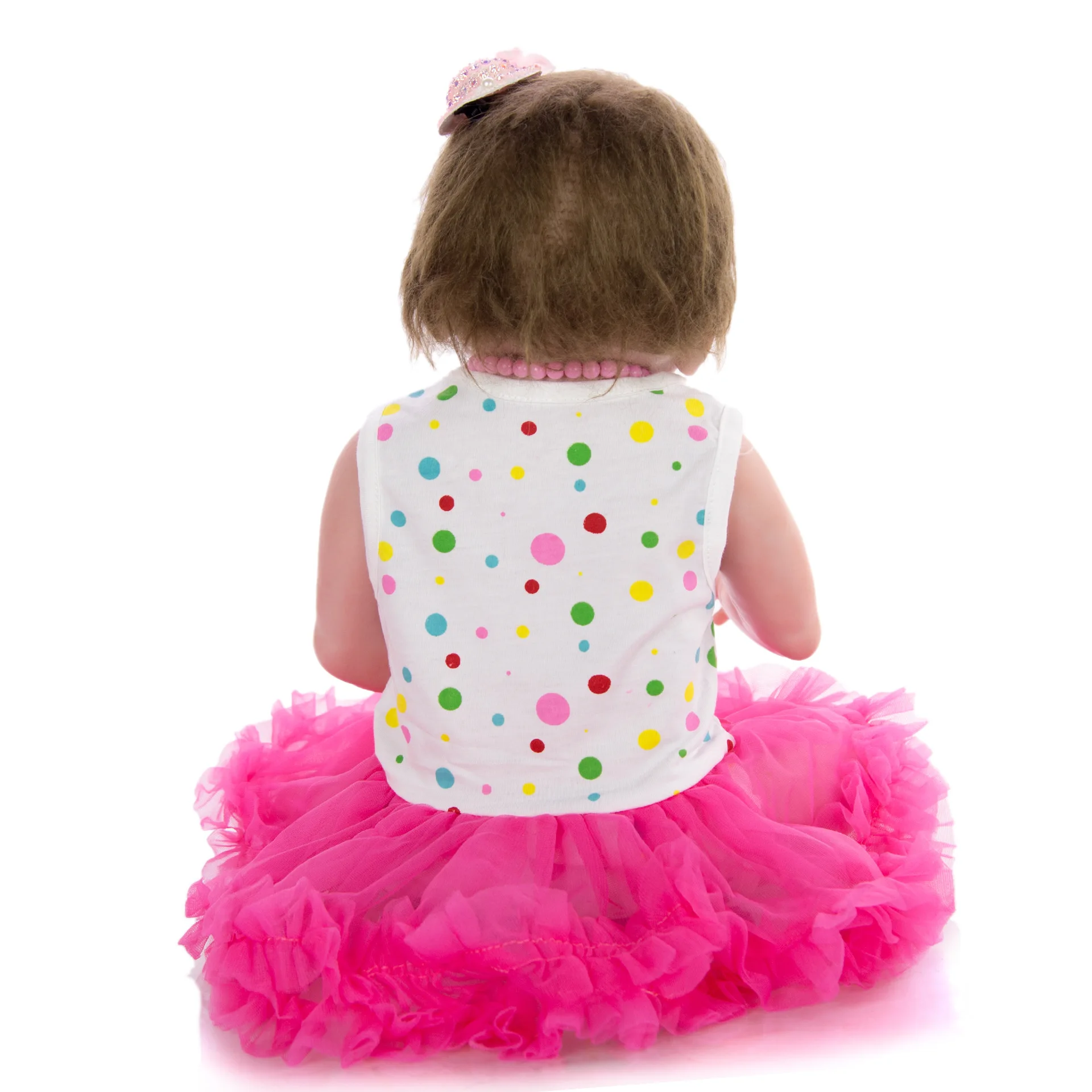 55 см силиконовый винил Reborn Baby Closed eyes girl High-end ручная роспись кожи малыша Детские куклы Bebes Reborn игрушка «летучая мышь» подарок
