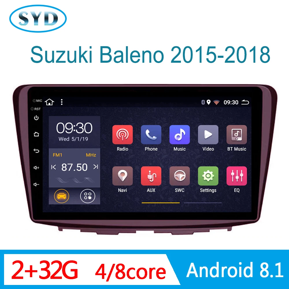 RAM 2G Автомобильный DVD плеер для Suzuki Baleno 2015-2018 авто радио центральный видео GPS 1 din