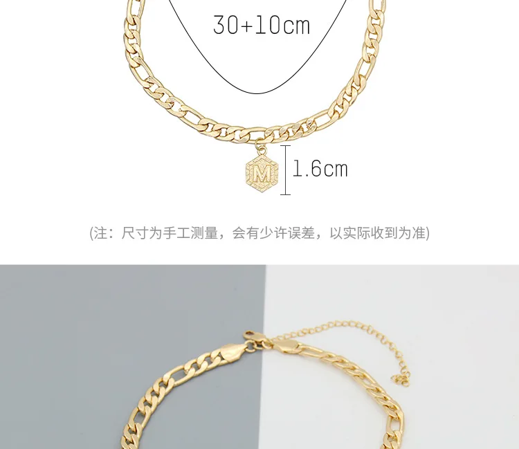 Европа и Америка, стиль, 26 Английских Букв, сплав, ножной браслет, AliExpress, INS, онлайн, знаменитостей, преувеличенная мода, чокер для женщин