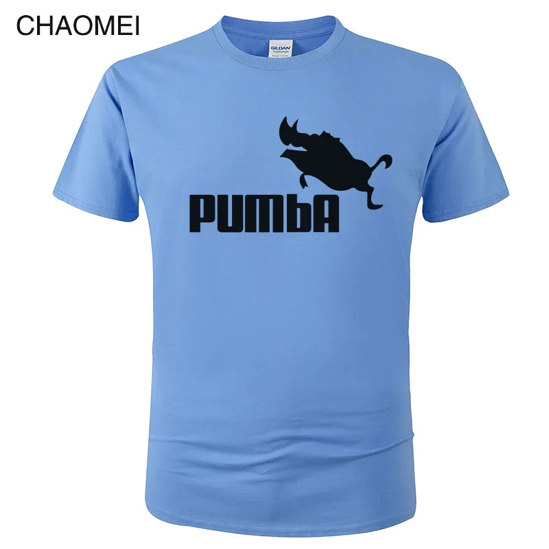 Хлопковая забавная футболка, милые футболки, Homme Pumba, футболка для мужчин и женщин, топы с короткими рукавами, крутая летняя модная футболка с принтом, C91 - Цвет: 7