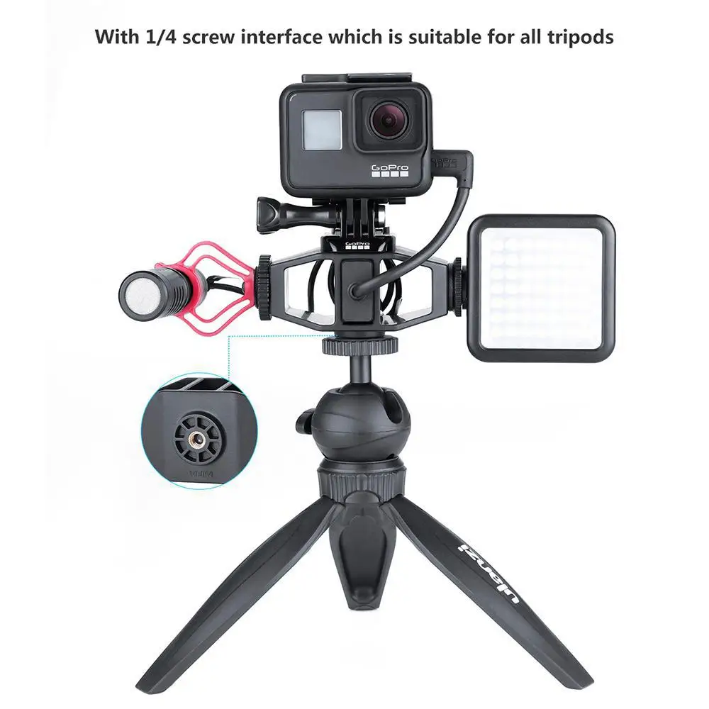 VIJIM GP 1 Vlogging GoPro установочный кронштейн штатива с 2 холодными башмаками крепление