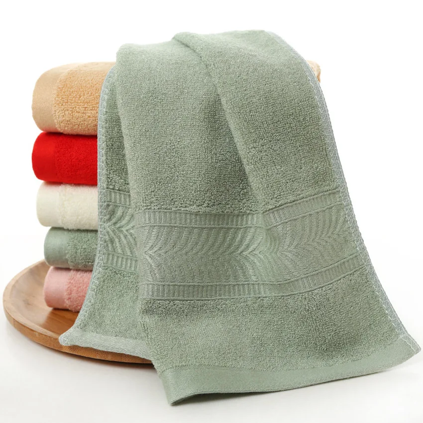 100% Bamboo Towels Soft Face Bath Towel Set Thick Solid Color Herringbone Pattern Bamboo Fiber Bathroom Towels for Adults