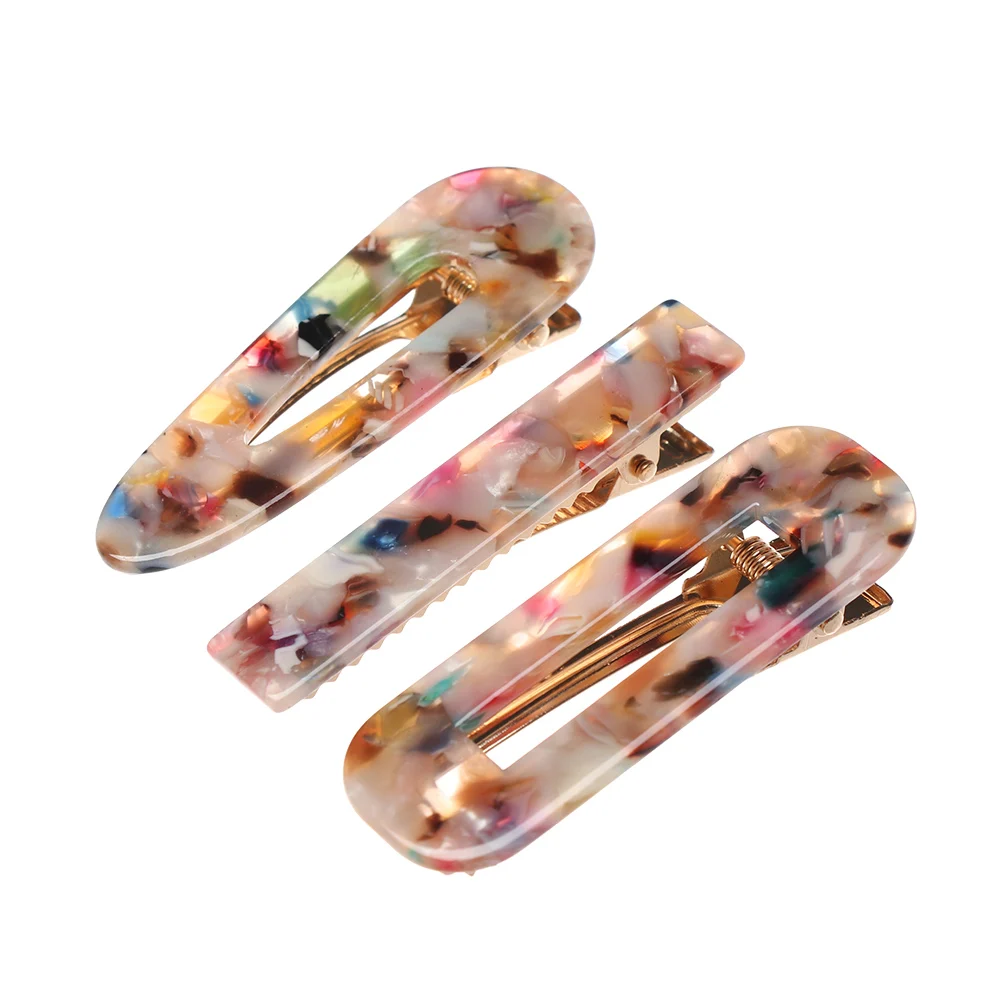 multicolor 2 шт./компл. Для женщин Элегантный Леопардовый принт ацетат геометрический заколки для волос Клип лента для волос заколка для волос, заколка для волос Головные уборы модные аксессуары для волос - Цвет: multicolor