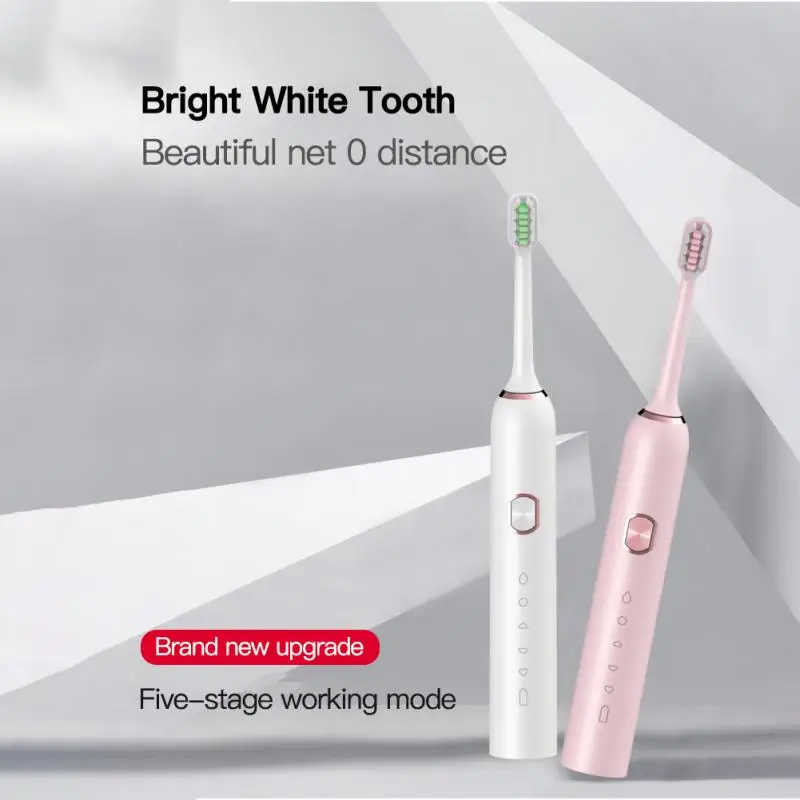 New Ultrasonic Automatic Electric Toothbrush Rechargeable Ultrasonic Washable Electronic Whitening Waterproof Teeth Brush New Ultrasonic Automatic Electric Toothbrush Rechargeable Ultrasonic Washable Electronic Whitening Waterproof Teeth Brush