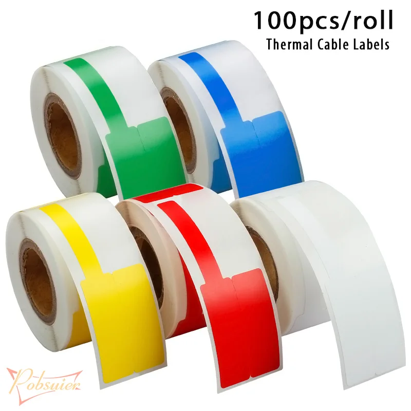 Etiquetas coloridas para cables con rotulador, etiquetas para