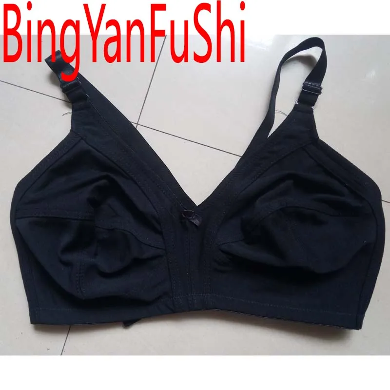 1pcs Middle-aged and old women bra cotton wireless Big bust 34 36 38 40 42  44 B C D large cup large breast Lingerie bh tops C3