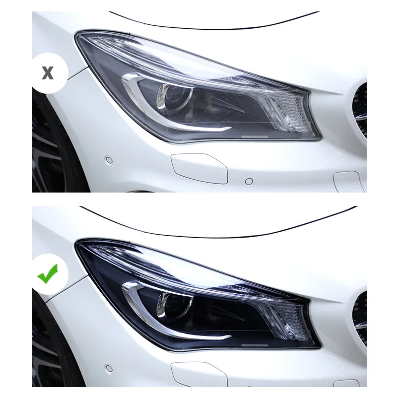 Автомобильные фары 2 шт. для Mercedes Benz A C E GLC GLA CLA GLS GLE Class W177 W205 W213 дымчатые черные из