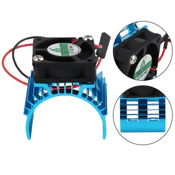 

Blue RC Parts Electric Car Brushless Motor Heatsink Cover + Cooling Fan For 1:10 HSP RC Car 540 550 3650 Size Motor Heat Sink