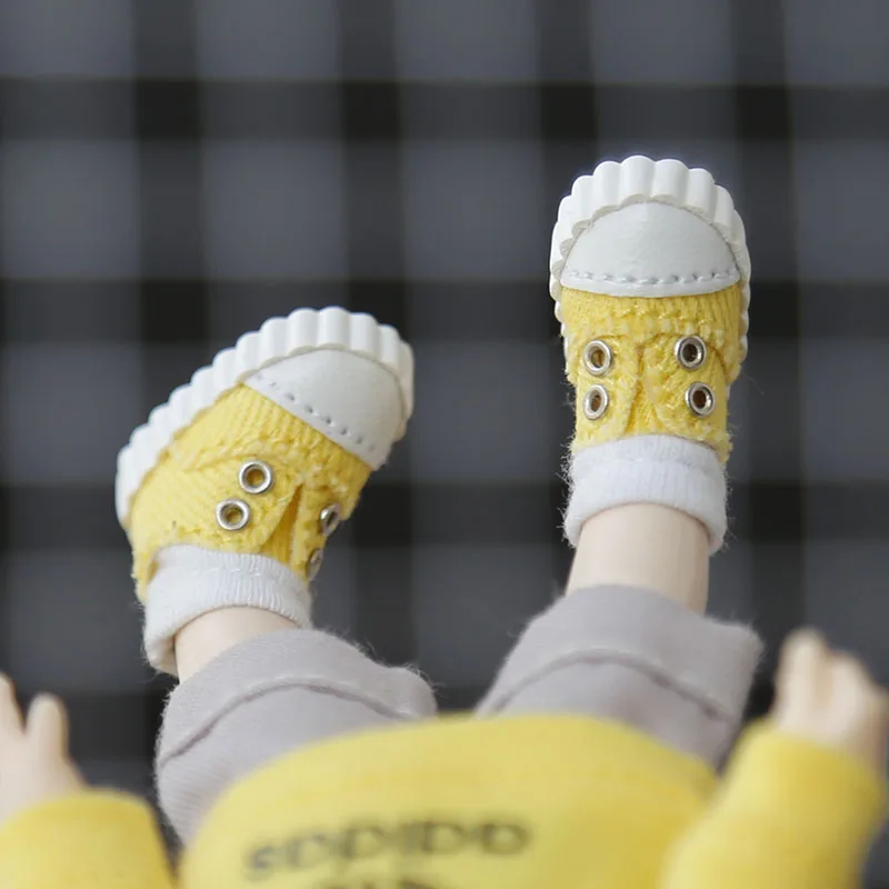 Ob11 baby shoes Casual shoes smiley face sports shoes Fit for obitsu11, GSC, Meijie pig,1/12bjd doll shoes doll Accessories 9