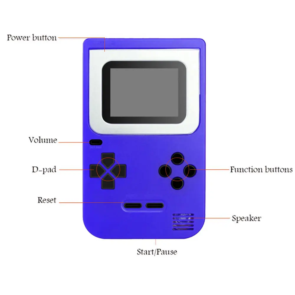 Mini Portable Video Game Console Best Retro Gift 8 Bit Built-In 268 Classic Games 2.0\