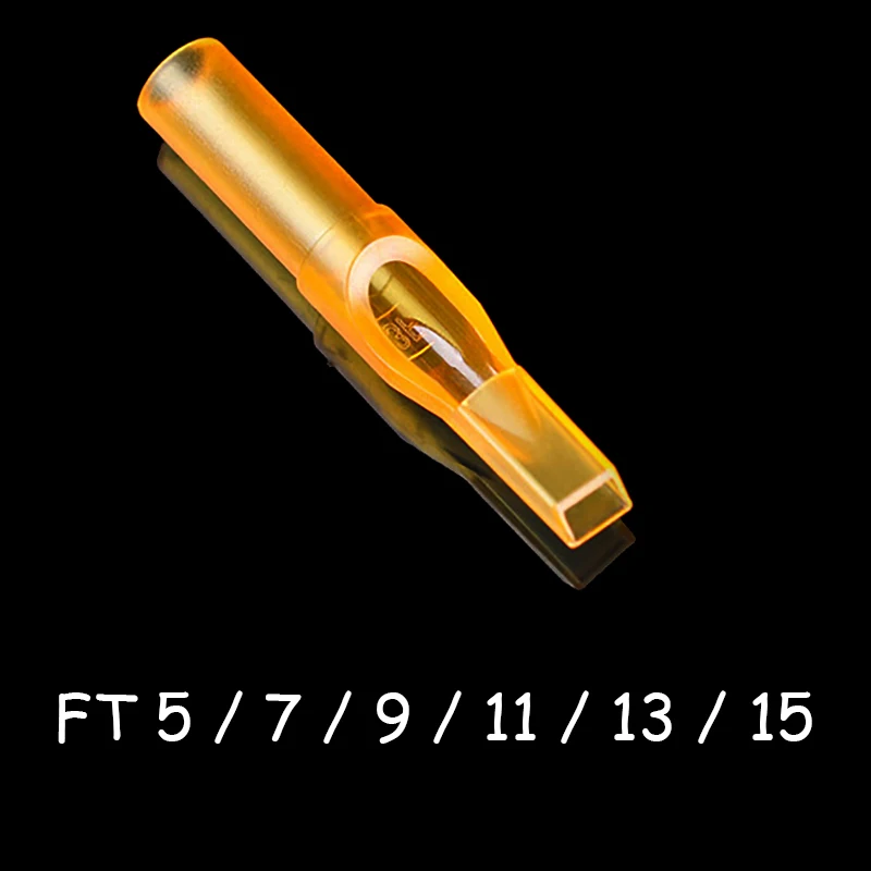 Disposable Tattoo Tips 50/100 Pcs Gold Shark Tattoo Nozzle Tips Tube