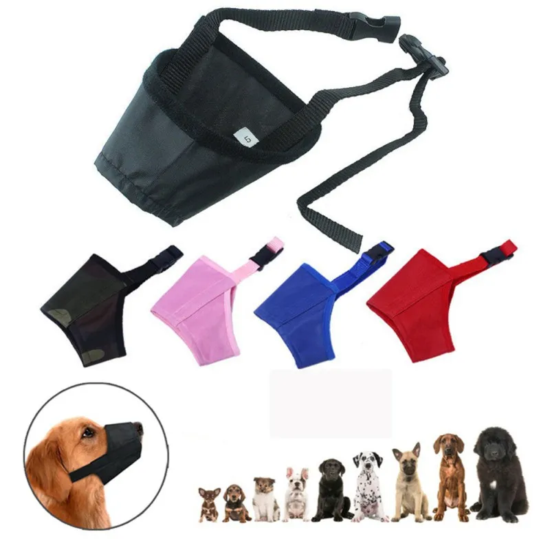

Pet Mask Dog Buckled Breathable Anti Barking Biting Puppy Training Protection Supplies Soft Pet Dog Solid Color Mouth Cover