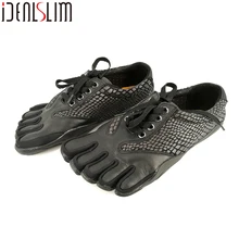 IDEALSLIM кожи пять 5 пальцев обувь на открытом воздухе Traekking водоотталкивающих скальных туфель скольжению пять носком 5-обувь с изображением пальцев