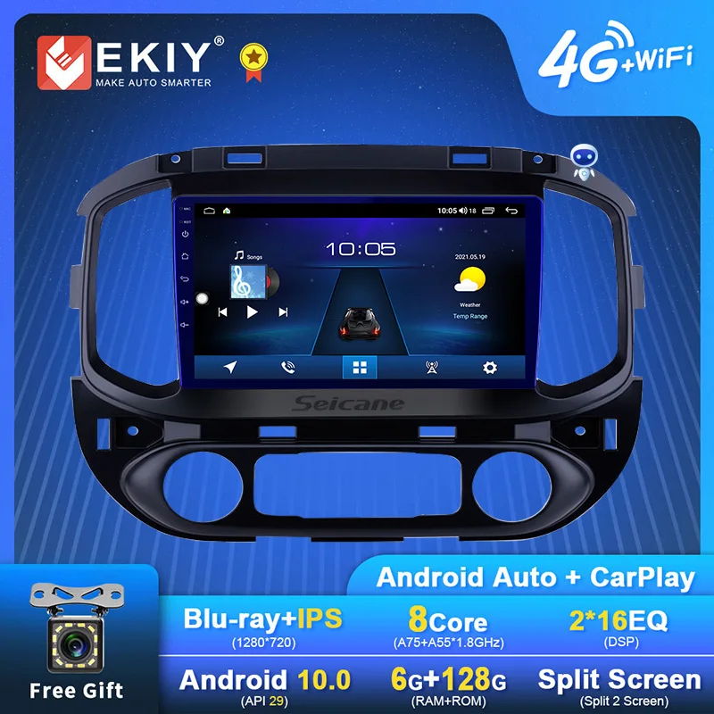 Автомагнитола EKIY для Chevrolet Колорадо Sierra GMC 2014-2018 1280*720 IPS DSP Carplay мультимедийный