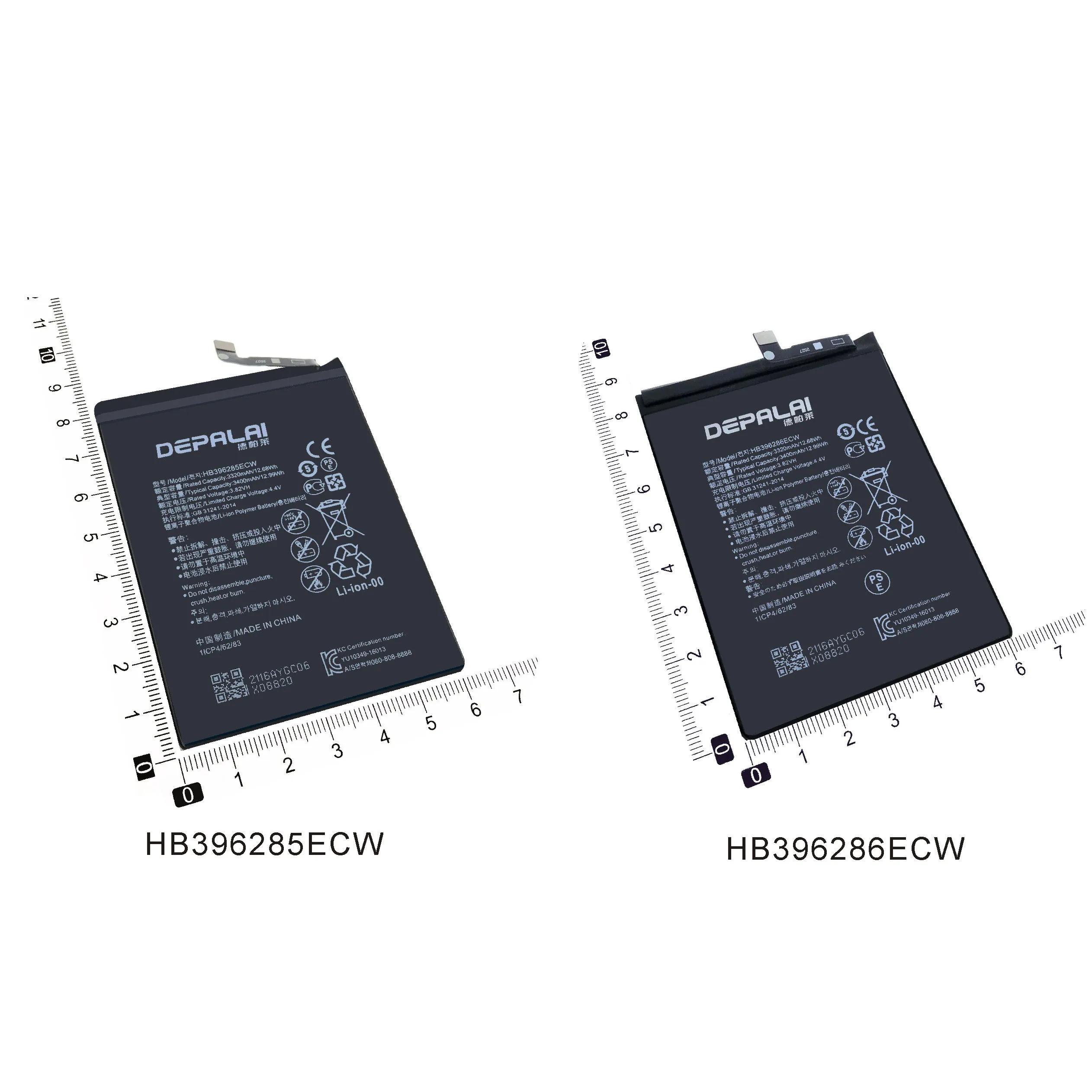 Batteria Originale Per Huawei P20 E Honor 10 - HB396285ECW, 3320 MAh, Con Panno