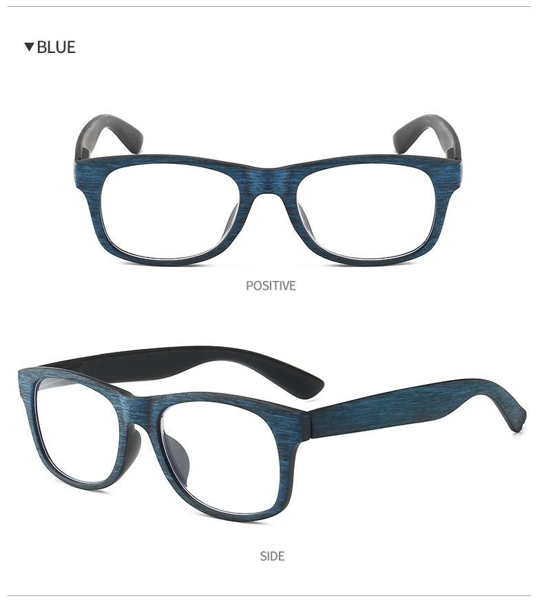 VCKA, новые очки для чтения с защитой от синего излучения, деревянные зерна, для мужчин и женщин, диоптрий по рецепту+ 1,0+ 1,5+ 2,0+ 2,5+ 3,0+ 3,5+ 4,0 - Цвет оправы: 3
