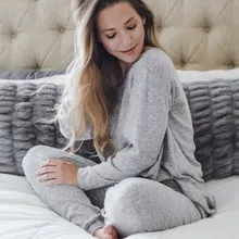 Спортивные костюмы для женщин, 2 шт., женский спортивный костюм, одноцветные штаны, комплекты, одежда для отдыха, одежда для отдыха, костюм conjunto femenino#3