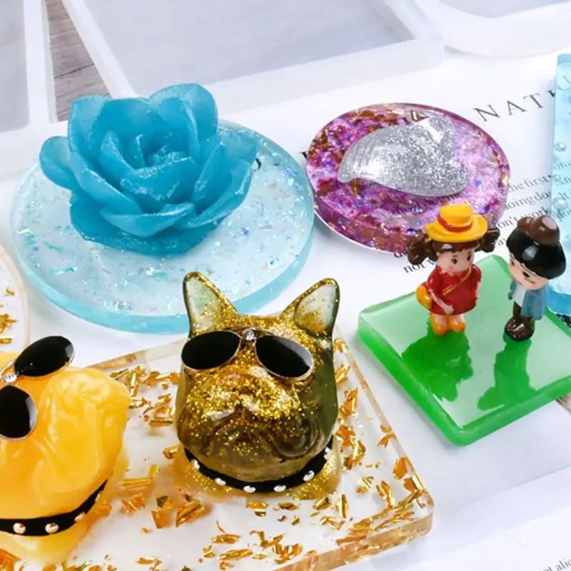 

DIY Handmade Crafts Making Silicone Mould Crystal Epoxy Mold Cloud Heart Shape Square Molds