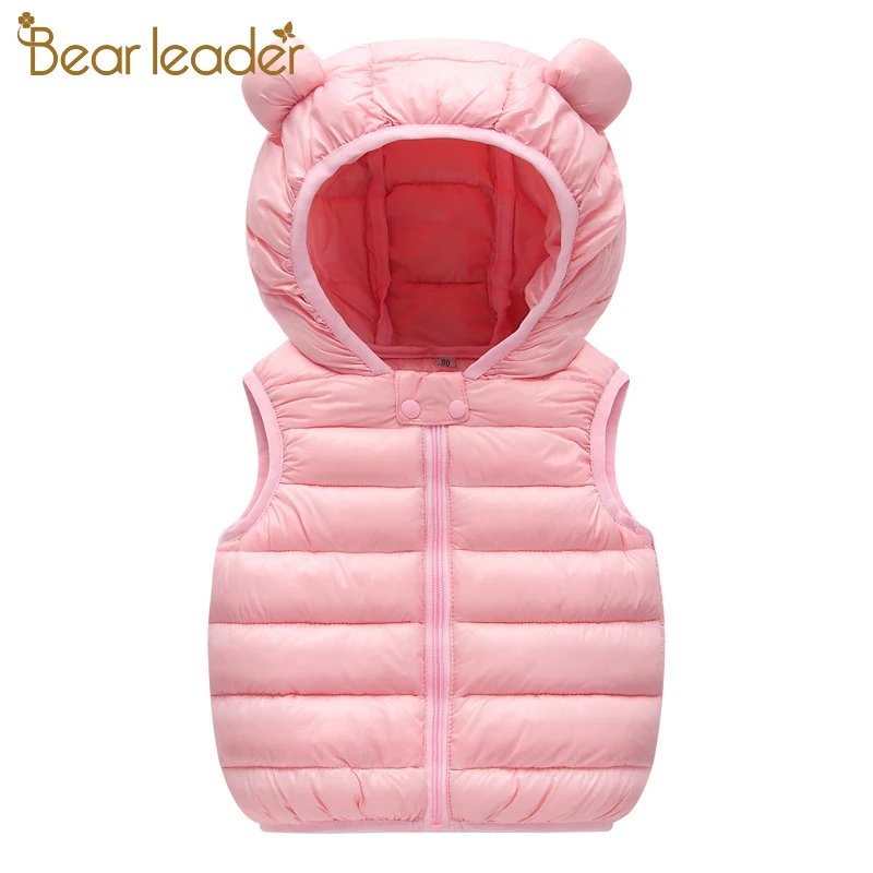 Bear Leader/Детский жилет; новые зимние пальто для девочек; жилет; теплый детский жилет с капюшоном; детская одежда; повседневные спортивные жилеты; одежда