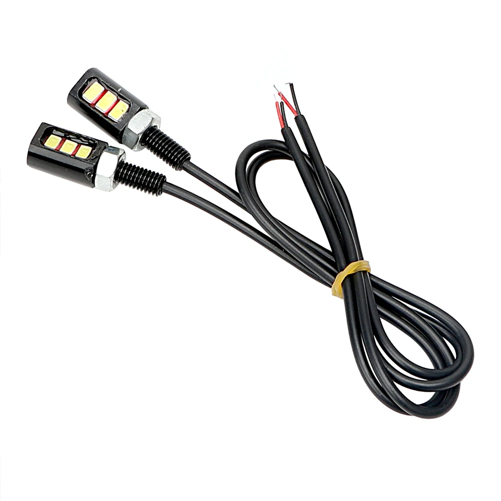 

LEEPEE 2pcs Screw Bolt Lamp Car-styling Auto Motorcycle Tail Light Car Accessories 12V LED 5630 SMD Car Licence Plate Light