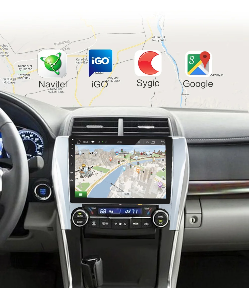 2G+ 32G 1" 2din Android 8,1 GO автомобильный dvd-плеер для Toyota Camry 8 50 55 2011- Автомобильный Радио gps навигация wifi DPS ips плеер