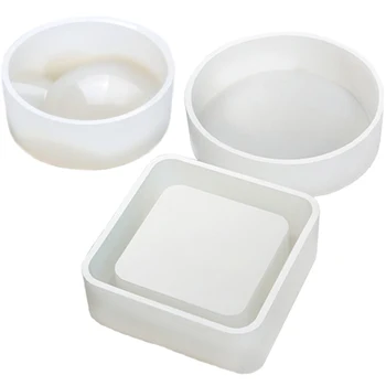 

Transparent Silicone Round Square Ashtray Mould Mould Square Diy Epoxy Jewelry Mold Resin Molds For Jewelry