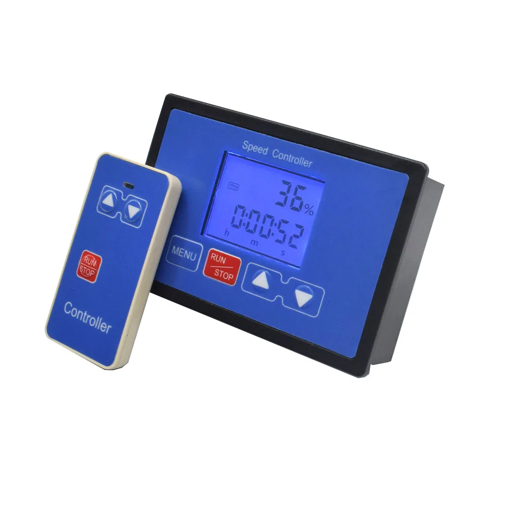 LCD Digital Display 0~ 60A PWM DC Motor Speed Controller Timing Reversible Remote Controller