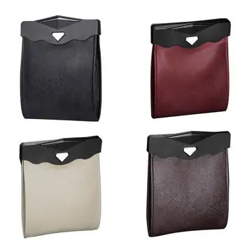 

Car Trash Can Car Interior Garbage Bag Hanging Front Storage Bag Multi-Function Led Light Garbage Bag