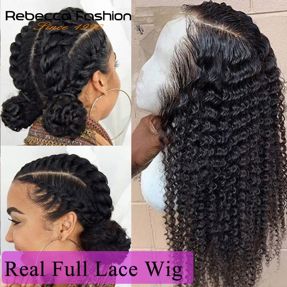 Hot Products! Full Lace Wigs For Black Women Curly Human Hair Wig Remy Hair Brazilian Deep Wave Glueless 200 Density HD Transparent Lace Wig