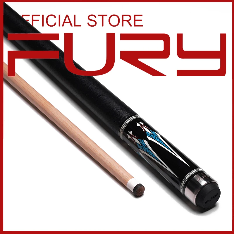 2020 New Arrival Fury Pool Cue AWP Series American Maple Shaft Ocean Blue Tec Decal Linen Wrap 58'' High Quality Taco De Billar